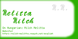 melitta milch business card